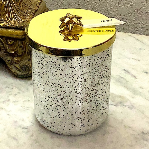 DW HOME CANDLE SILVER SPUCE GIFTED BOW 2 WICK 15 Oz NEW GOLD - Picture 4 of 6